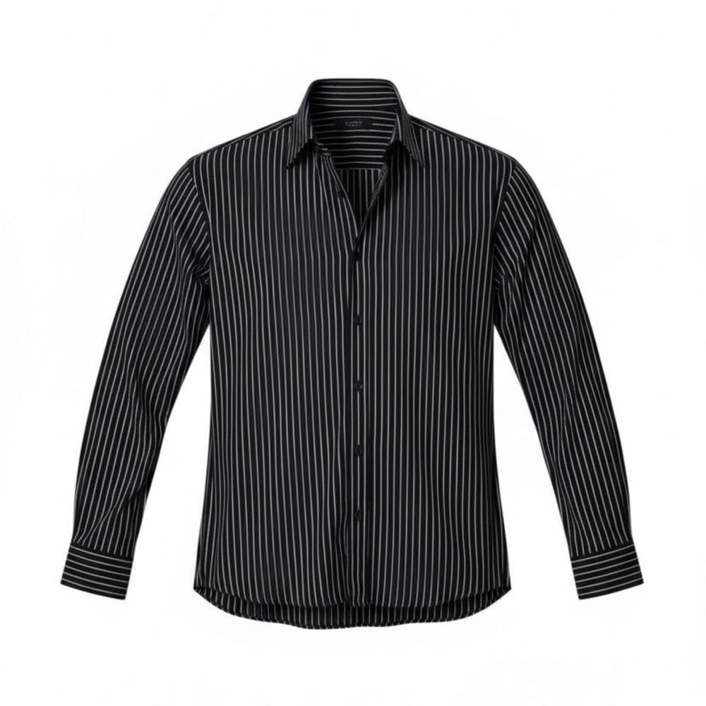 Volcom Black and White Striped Dress Shirt